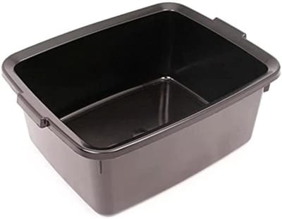 Grote Rechthoekige Kom - Afwasbak Keuken - Grote Afwas - Ontworpen voor Butler spoelbakken - 125 Liter - Zwart