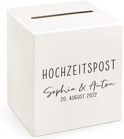 Elegante envelopbox voor geldgeschenken en wenskaarten - Personaliseerbaar voor bruiloften