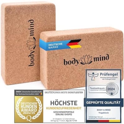 Natuurlijk Kurk Yoga Blok voor Yoga, Pilates, Meditatie & Fitness - Ideaal voor Beginners en Professionals