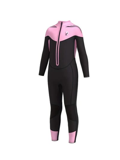 Bovista Wetsuit Kinderen - Swimsuit - Shorty - Surfpak - Duikpak - Lange Mouw - Zwemsuit - Roze - 2y