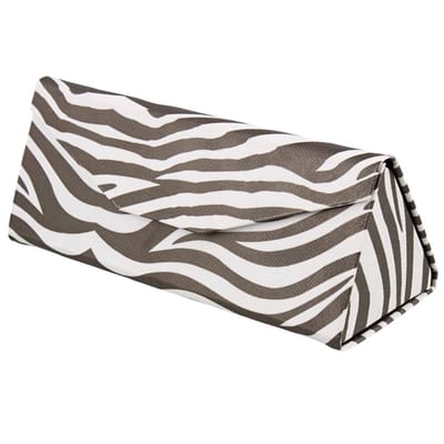 Fako Bijoux® - Brillenkoker - Opvouwbaar - Driehoek - 16x7x6.5cm - Zebra