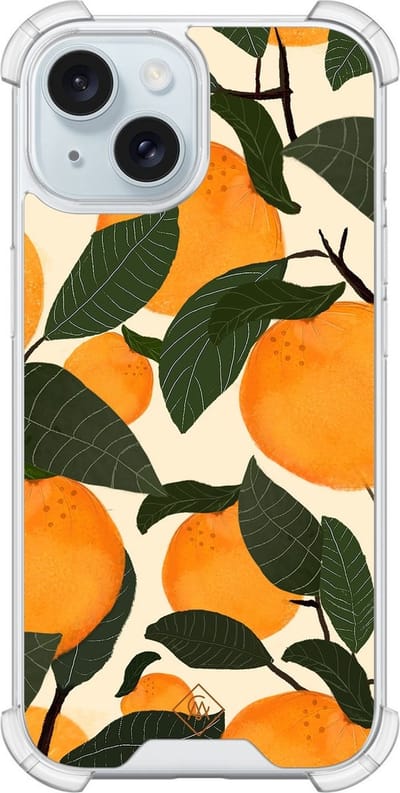 Casimoda® hoesje - Geschikt voor iPhone 13 - Oranges - Shockproof case - Extra sterk - Siliconen/TPU - Multi, Transparant