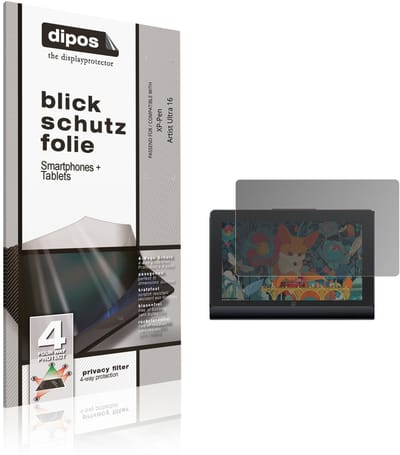 dipos – Matte Privacy Screenprotector geschikt voor XP-Pen Artist Ultra 16 | Anti-Spy Beschermfolie