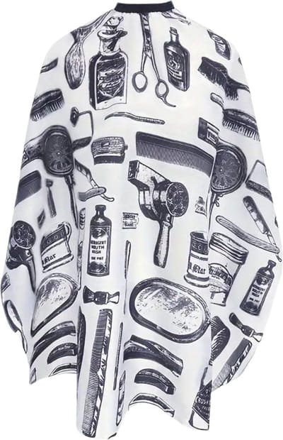 Livano Baardschort - Beard Bib - Scheerschort - Baard Cape - Kappersmantel - Kapmantel - Wit