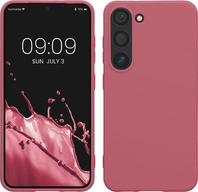 kwmobile telefoonhoesje geschikt voor Samsung Galaxy S23 - Hoesje voor smartphone - Back cover in donkerroze
