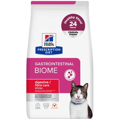 Voordeelpakket: 2x3kg Hill's Prescription Diet Gastrointestinal Biome Stress met kip droogvoer voor katten