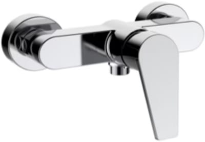 Hudor Badkraan Wandmontage - Chroom Enipée Collectie - Keramische Cartridge - Waterbesparend - Modern Tijdloos Design - UPC Gecertificeerd