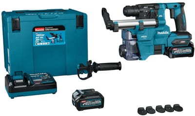 Makita HR010GD201 SDS-Plus-Accu-combihamer 40 V 2.5 Ah Li-ion Incl. 2 accus, Incl. lader