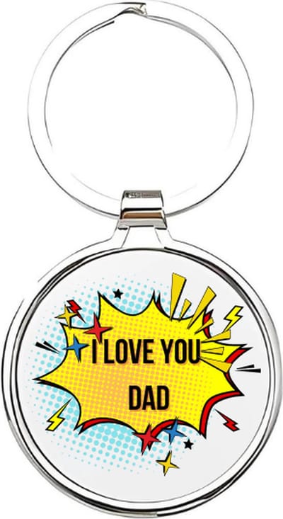 Akyol - I love you dad Sleutelhanger - papa - Vaders - Vader sleutelhanger - Papa sleutelhanger - Sleutelhanger papa - Familie sleutelhanger - Vaderdag cadeautje - Papa cadeau - Dad - stiefvader - schoonvader - 4 x 7,5 CM