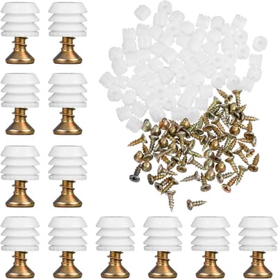 Pack van 100 Plastic Hinge Plugs met Schroeven voor Meubelherstel en Positionering van Scharnieren, Ideaal voor Kasten en Meubels