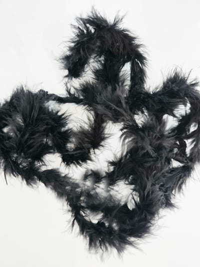 BamBella Marabou koord van veren Zwart
