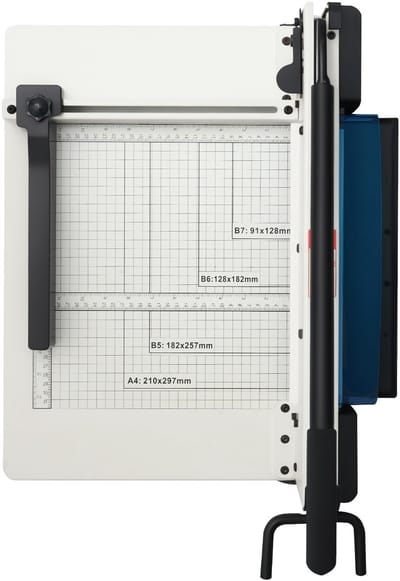 Papiersnijder voor Zwaar Gebruik, 304,8 Mm ,IndustriëLe Guillotine voor A4-Papier, Capaciteit 400 Vel, Solide Stalen Constructie, Stapelsnijder voor Kantoor, Thuis, School, Wit
