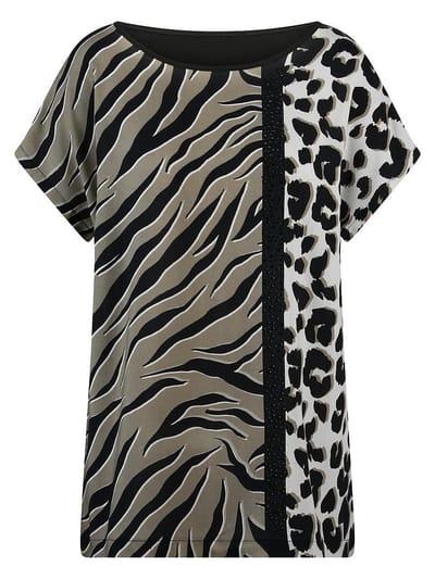 Shirt aangeknipte mouwen Van Emilia Lay multicolour