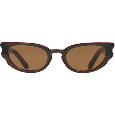 Ace & Tate Unisex Luna-watermelon-sun Maat: M | Zonnebrillen Outlet | Unisex | Groen