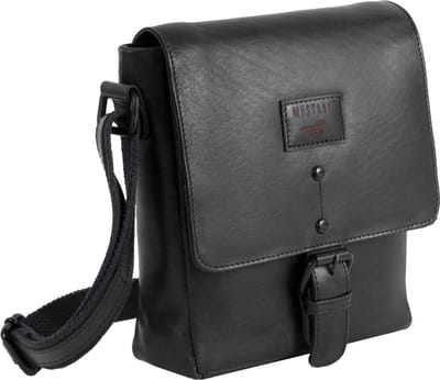MUSTANG Leren Schoudertas Natal Malta Shoulderbag Black Zwart