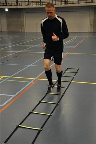 Sportec Trainingsladder 4 Meter 1 Baan Met Zuignap Geel