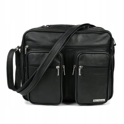 Grote Leren Werk- en Schooltas A4 Zwart Heren - Ruim & Premium
