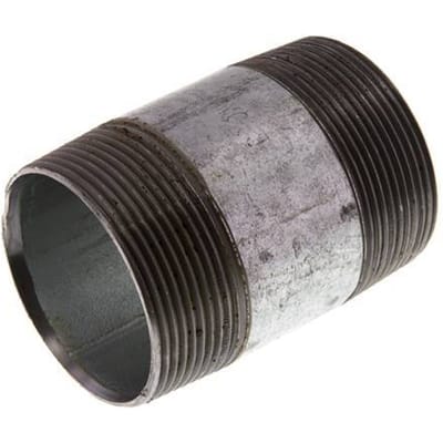 R 2'' Verzinkt Stalen Dubbele Pijpnippel 50 Bar DIN 2982 - 80mm [2 Stuks]