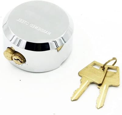 Robuuste 73mm Chrome Geplateerde Stalen Hangslot voor Poorten, Vrachtwagens en Verkoop - Reserve Lock met 2 Knoppen