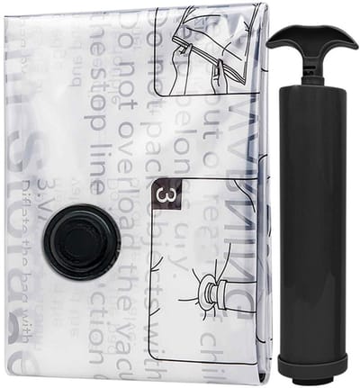 Vacuümzakken - Vacuümzakken voor kleding - Groot 4-pack - Inclusief pomp - Ruimtebesparende reiszakken - voor bagage, kleding, kussens, dekbedden, dekens, beddengoed