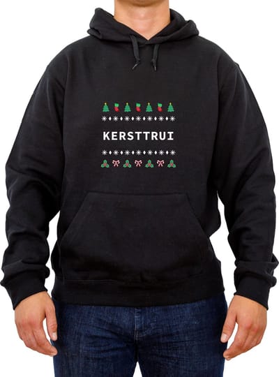 Kersttrui | Foute kersttrui dames | Foute kersttrui heren | Kerst hoodie | Kerstcadeau | Maat L | Zwart | Fotofabriek