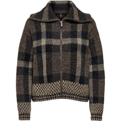 Only Onlmaroon ls zip collar cardigan knt dessin
