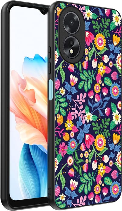 Smartphonica Telefoonhoesje Geschikt voor Oppo A18 met bloemen opdruk - TPU backcover case flower design geschikt voor Oppo A18