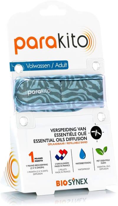 Para'kito - Anti Muggen armband - Jungle - Hervulbaar - Volwassenen - Anti insect - Herbruikbare Anti Muggen Armband