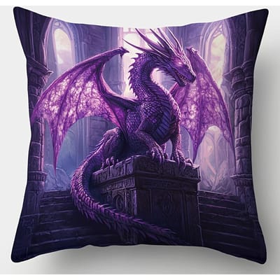 Housse de coussin imprimé dragon 1 pièce, Durable, Housse de coussin quotidienne pour salon, canapé et chambre 45x45cm