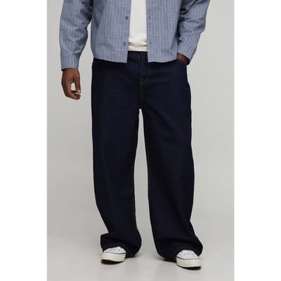 Plus Indigo Denim Relaxed Fit Jeans | Size 54R