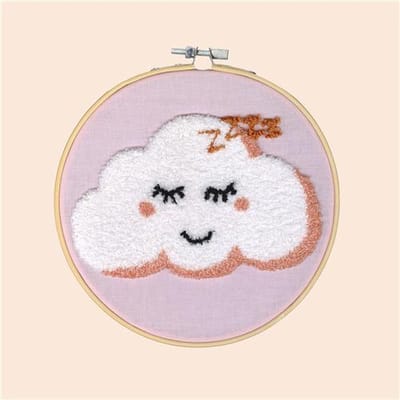 RESTYLE - Punchpakket Wolk - punchen - knutselen - zelfmaakpakket - roze - kraamcadeau - DIY