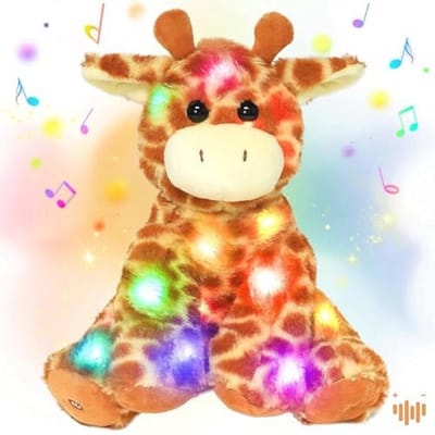 Muzikale Knuffelgiraf Met LED Verlichting - Pluche Speelgoed Voor Kinderen