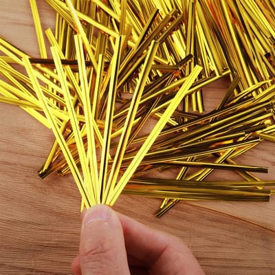 1000 Stuks Twist Ties voor Verpakking - Metalen Sluiting voor Bakkerij, Snoep, en Chocoladezakken (10 cm)