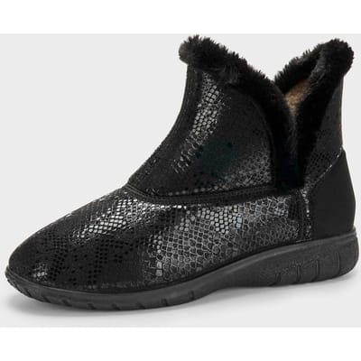 Laarsjes met wijde schacht - zwart - Gr. 37 van Goldner Fashion