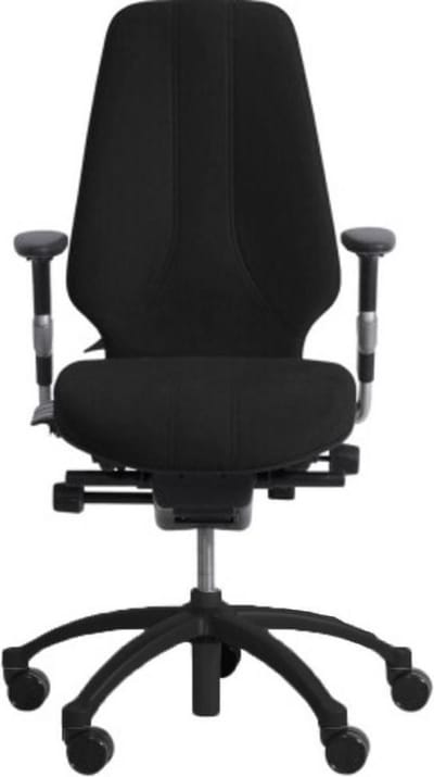 Bureaustoel RH Logic 400 8S Armleggers - Stof Zwart - Frame Zwart
