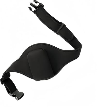 SnelShoppen - Zwarte Aerobics Microfoonriem, 1 Stuk, Verstelbare Neopreen Strap voor Fitness, Theater, Sprekers en Reizen