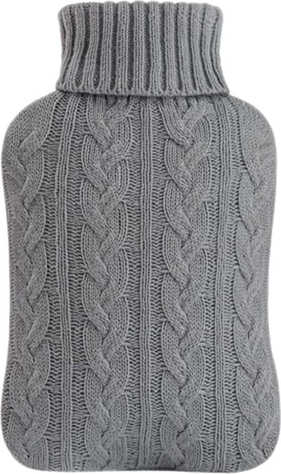 Nivard Warmtekussen - Warmwaterzak - Warmwaterkruik - Warmtekruik - Knuffel - Kruik - Bag - Met Hoes - Grijs