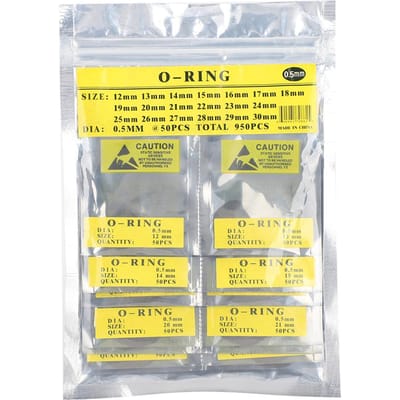 Waterdichte Ronde Horlogepakkingen O-Ring Rubberen Afdichtringen Horlogeaccessoire 0.5mm yellow