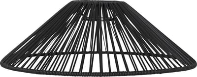 Star Trading lampenkap Vide, rotan, zwart, E27, buiten, ? 38 cm