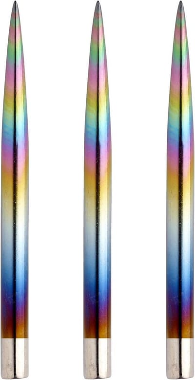 Dartpunten Set - 32mm - Regenboog Effect Coating - 9 Stuks