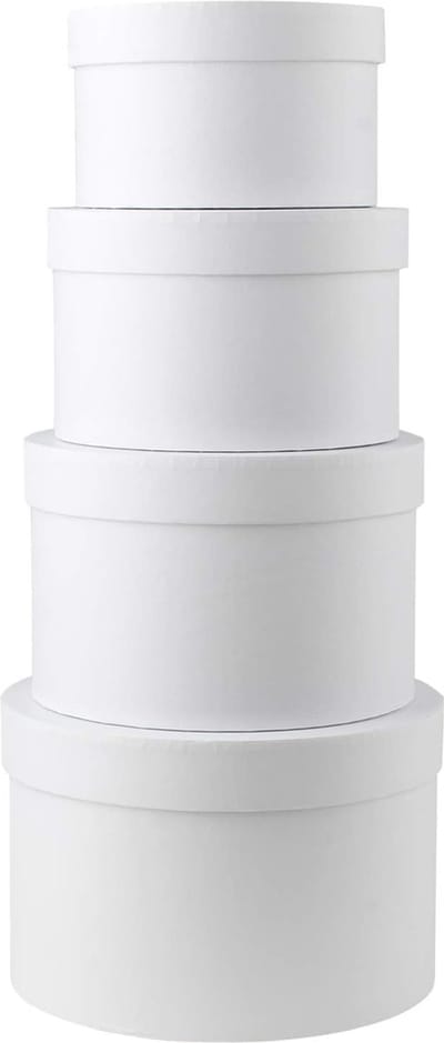 Ronde cadeaudozen set van 4 - Decoratieve opbergdozen met deksel