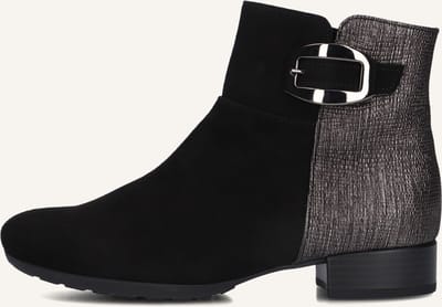 Gabor 714.1 Enkellaarsjes - Enkelboots met rits - Dames - Zwart - Maat 40