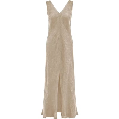 V-hals Jurk met Splitzoom Dames Haris Cotton Essentials