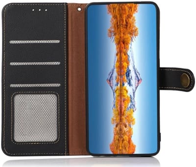 Hoesje RFID Portemonnee Book Case Zwart Geschikt voor Samsung Galaxy S23 Ultra