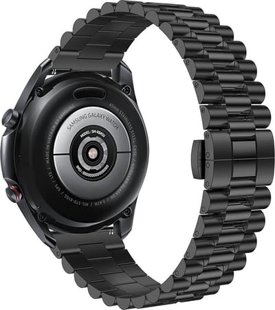 Strap-it Luxe presidential stalen band - geschikt voor Xiaomi Watch S1 (Active/Pro) / Watch 2 Pro / Watch S3 / Mi Watch / Amazfit Balance / Bip 5 - zwart