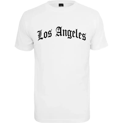 Mister Tee - Los Angeles Wording Heren Tshirt - XS - Wit