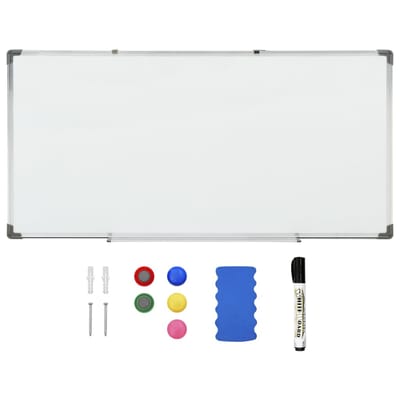 vidaXL - Whiteboard - magnetisch - 110x60 - cm - staal - wit
