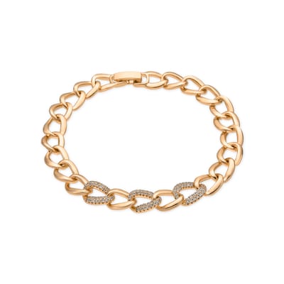 Luxenter Armband met 18-karaats geelgouden afwerking en schitterende zirkonia - Uryo