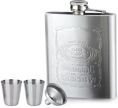 RVS Heupfles voor Whiskey, Lekvrij en Duurzaam, 7oz Capaciteit, Ideaal voor Wandelen, Kamperen en Vissen