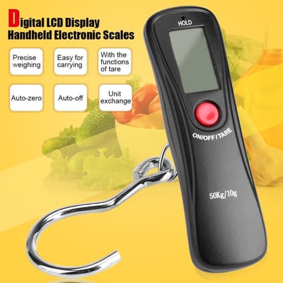 WEIHENG 50kg/10g Digitale LCD Display Bagageweegschaal Elektronische Handheld Reisweegschalen gray